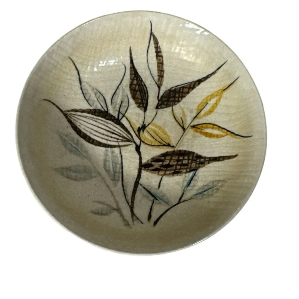 Miso Soup Shallow Rice Bowl Kasuga Goldina Hand Painted Bamboo Japan